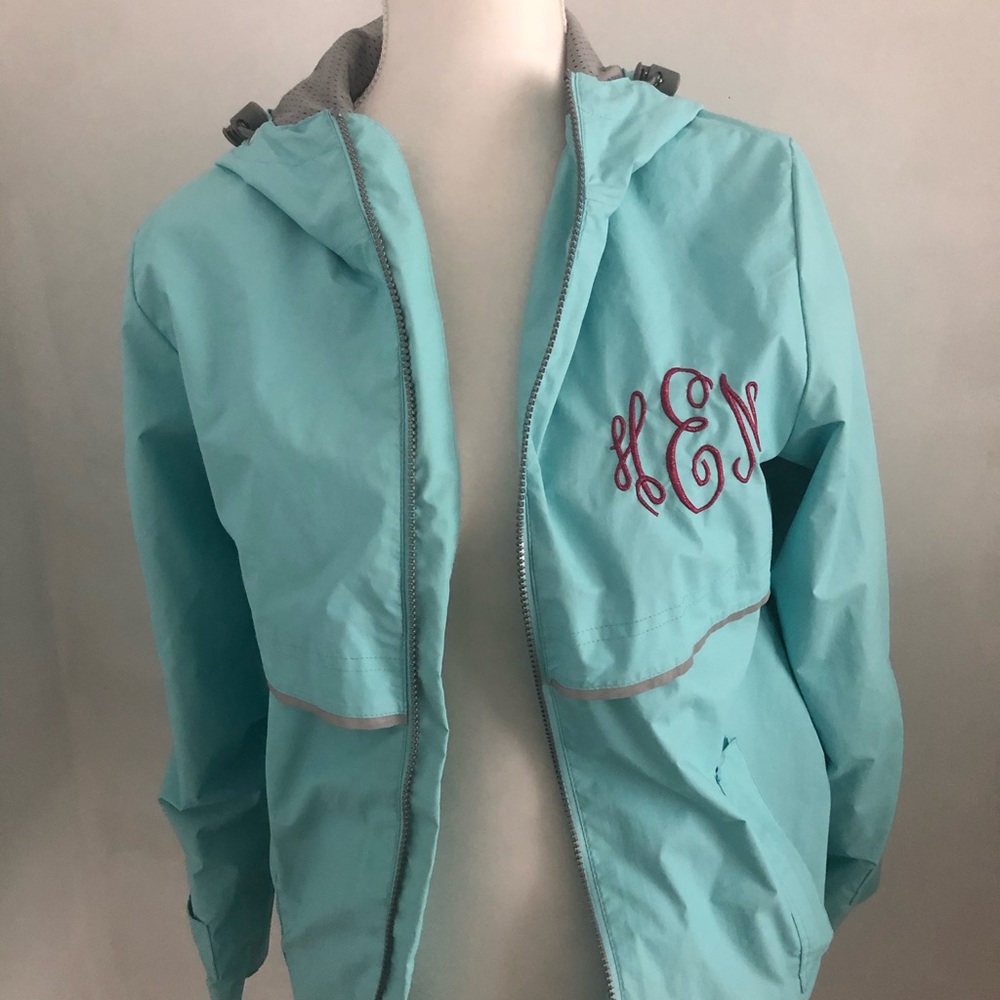 blue Monogram Raincoat